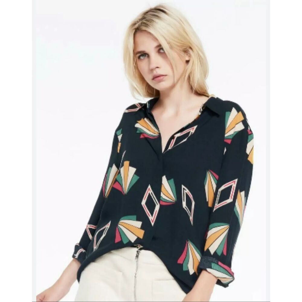 Ba&sh Vool Button Down Blouse S